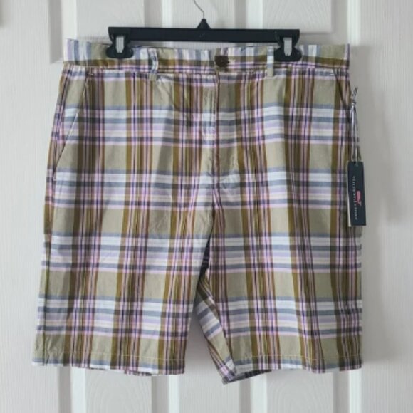 NWT Vineyard Vines Madras Bermuda Shorts - Picture 1 of 5